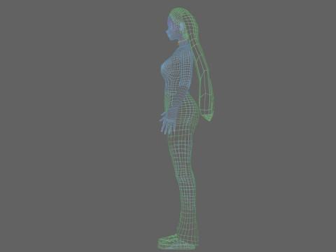 Basic Standard girl V23875 3D Model