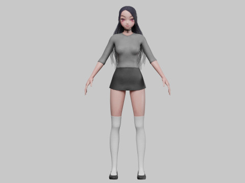 Basic sweet girl V26676 Model 3D