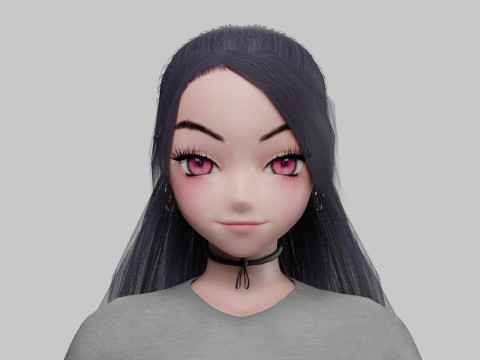 Basic sweet girl V26676 Model 3D