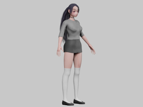 Basic sweet girl V26676 Model 3D