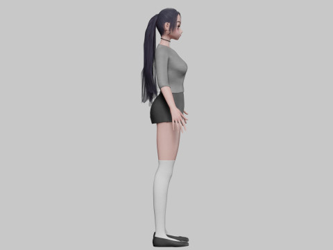 Basic sweet girl V26676 Model 3D