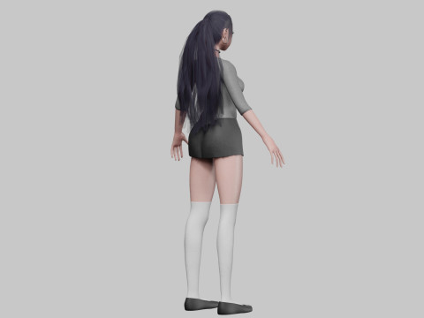 Basic sweet girl V26676 Model 3D