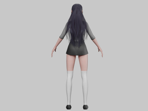 Basic sweet girl V26676 Model 3D