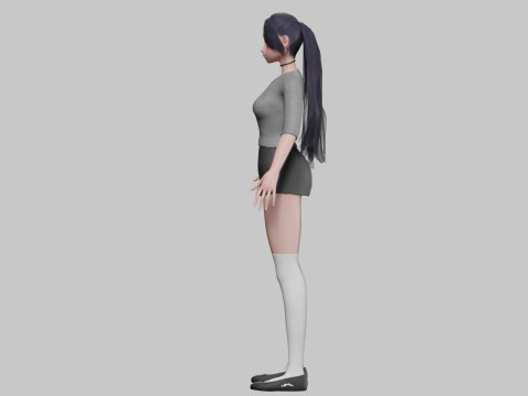 Basic sweet girl V26676 Model 3D