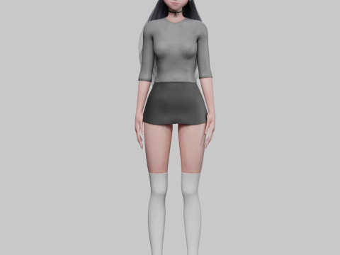 Basic sweet girl V26676 Model 3D