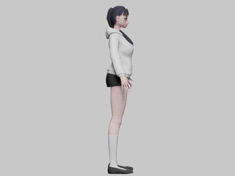 Beautiful anime girl V23853 3D Model