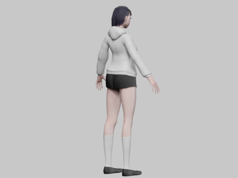 Beautiful anime girl V23853 3D Model