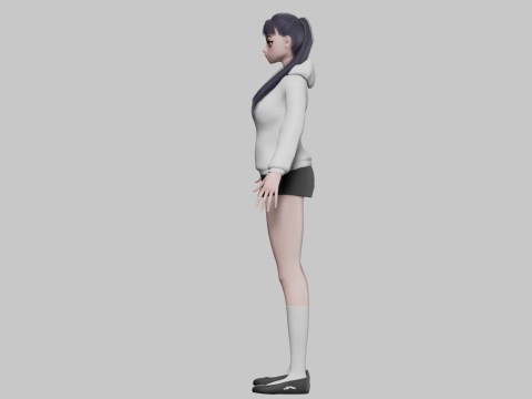 Beautiful anime girl V23853 3D Model