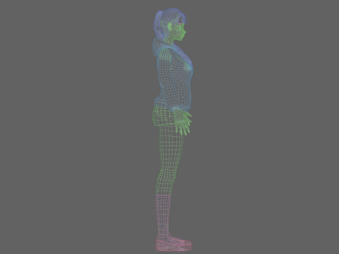 Beautiful anime girl V23853 3D Model