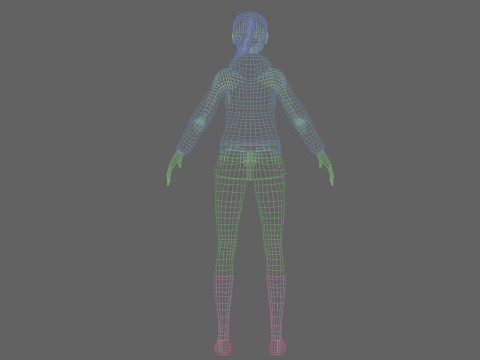 Beautiful anime girl V23853 3D Model