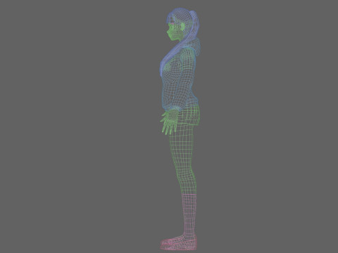 Beautiful anime girl V23853 3D Model