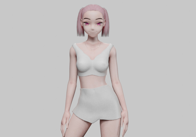 Beautiful Basic girl V22698 3D 모델 .c4d .max .obj .3ds .fbx .stl .blend 