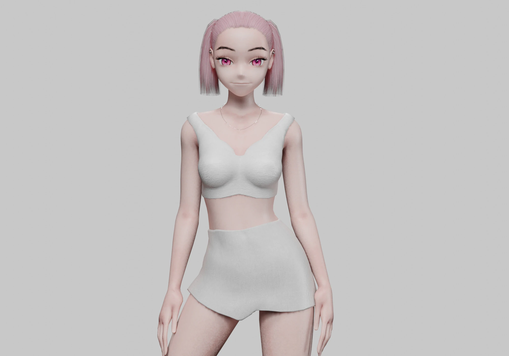 Beautiful Basic girl V22698 3D Model .c4d .max .obj .3ds .fbx .stl .blend