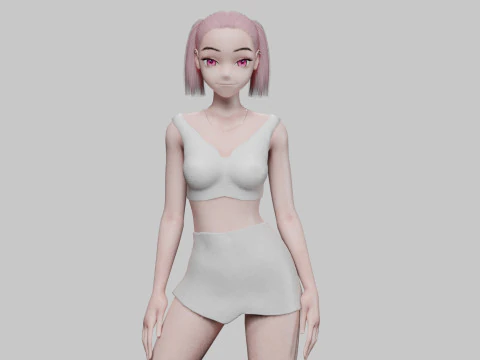 아름다운 베이직녀 V22698 3D 모델