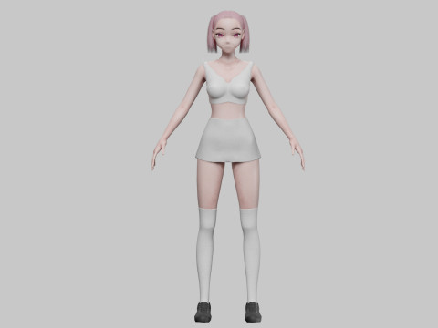 Beautiful Basic girl V22698 3D 모델