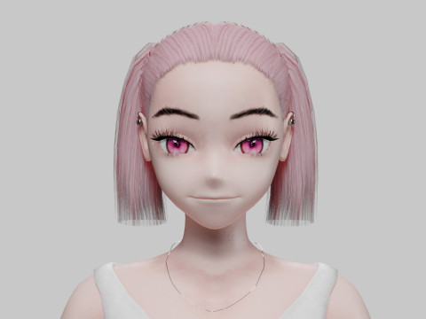 Beautiful Basic girl V22698 3D 모델