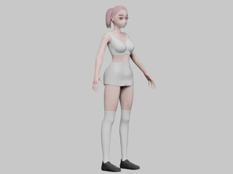 Beautiful Basic girl V22698 3D Model