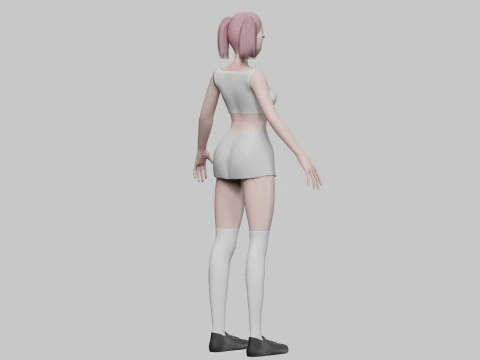 Beautiful Basic girl V22698 3D Model