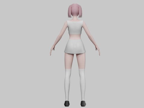 Beautiful Basic girl V22698 3D 모델