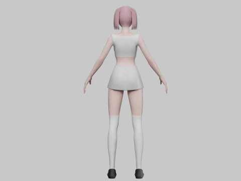 Beautiful Basic girl V22698 3D Model