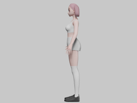 Beautiful Basic girl V22698 3D 모델