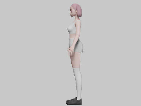 Beautiful Basic girl V22698 3D Model