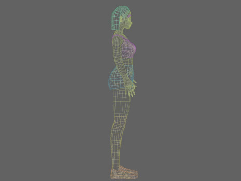 Beautiful Basic girl V22698 3D 모델
