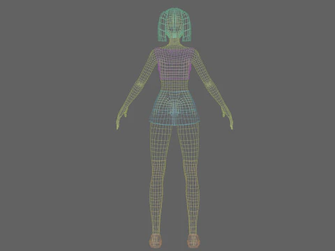 Beautiful Basic girl V22698 3D Model