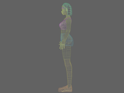 Beautiful Basic girl V22698 3D 모델