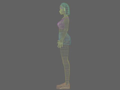 Beautiful Basic girl V22698 3D Model