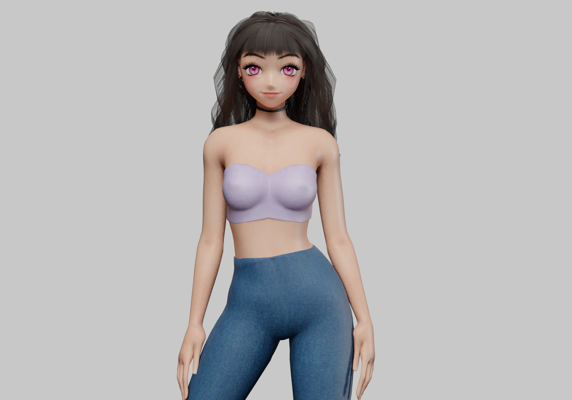 Beautiful cute girl V30072 3D Model .c4d .max .obj .3ds .fbx .stl .blend 