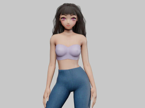 Красива мила дівчина V30072 3D Модель