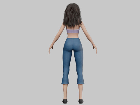 Beautiful cute girl V30072 3D Model