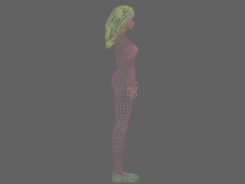 Beautiful cute girl V30072 3D Model