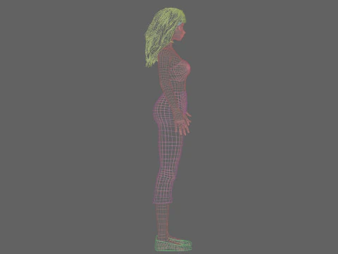 Beautiful cute girl V30072 3D Model