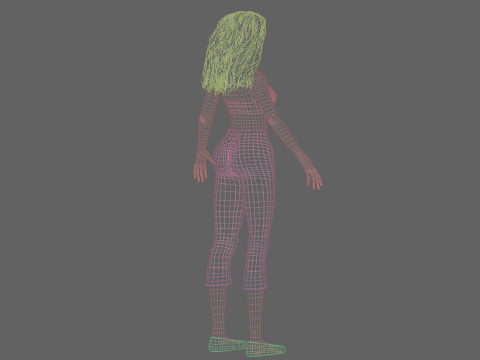 Beautiful cute girl V30072 3D Model