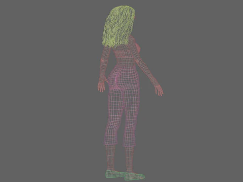 Beautiful cute girl V30072 3D Model