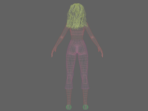 Beautiful cute girl V30072 3D Model