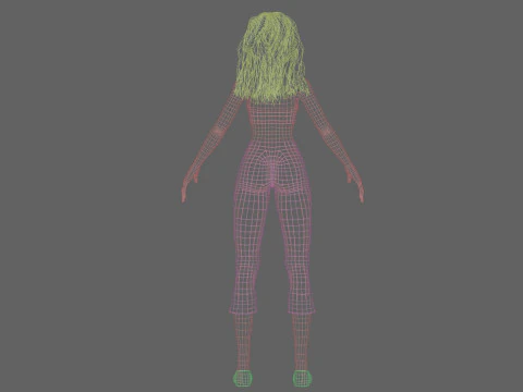 Beautiful cute girl V30072 3D Model