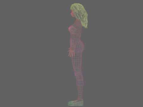 Beautiful cute girl V30072 3D Model