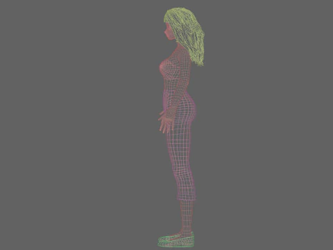 Beautiful cute girl V30072 3D Model