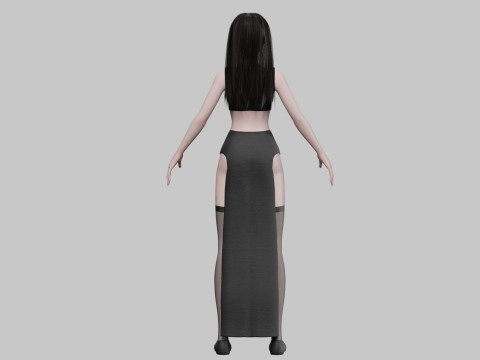 Cartoon cute girl V32569 3D Model