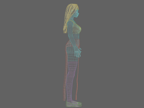 Cartoon cute girl V32569 3D Model