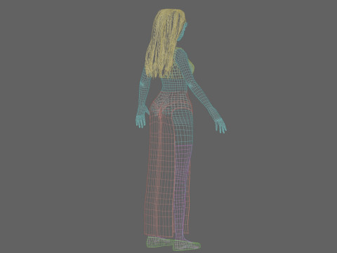 Cartoon cute girl V32569 3D Model