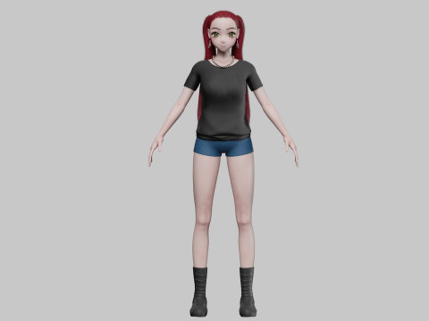 Classic Basic girl V29165 Model 3D