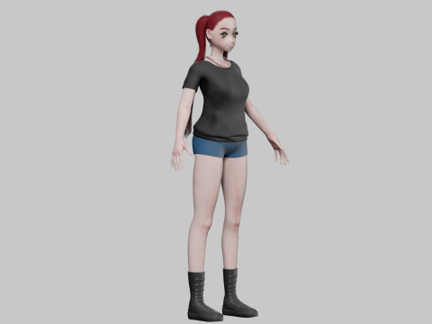 Classic Basic girl V29165 Model 3D