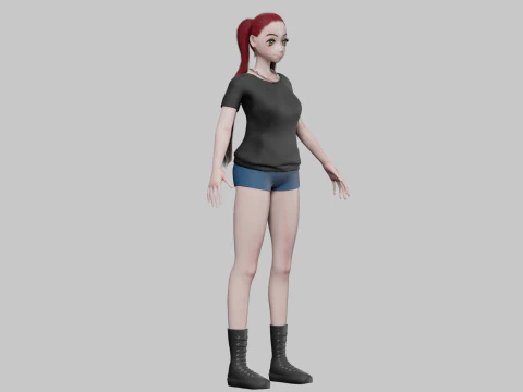 Classic Basic girl V29165 3D Model