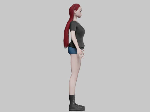 Classic Basic girl V29165 3D Model