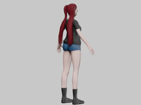 Classic Basic girl V29165 3D Model