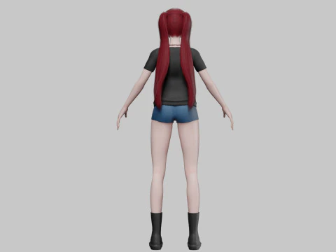 Classic Basic girl V29165 3D Model